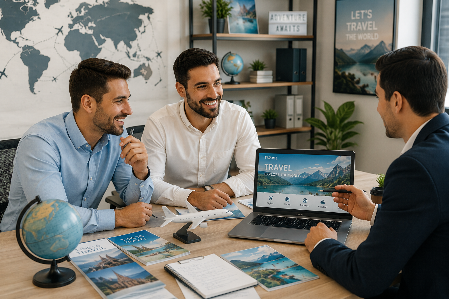 ASTAA consultants presenting the platform to travel agency clients