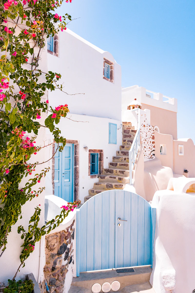 White-washed Greek island houses
